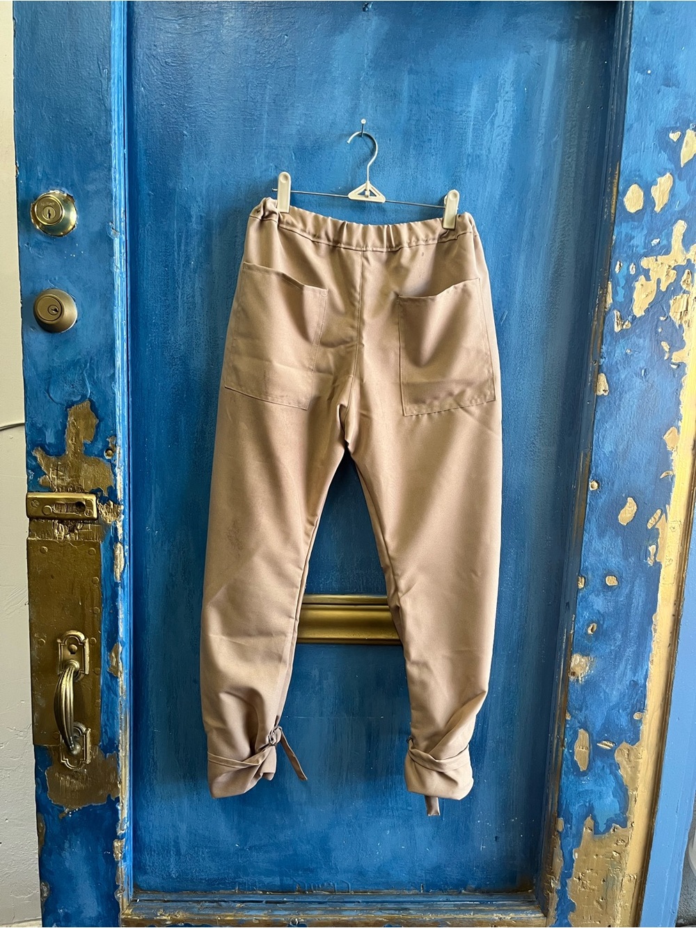 Source Unknown Women's Tan Drawstring Hem Jogger Pants